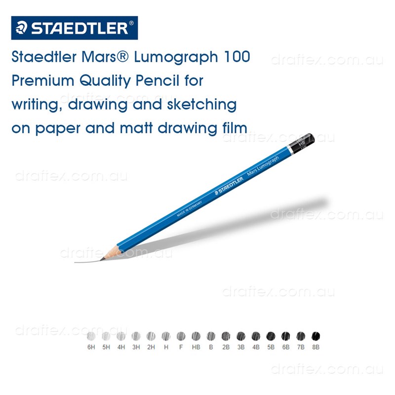 100 Staedtler Mars Lumograph 100 Premium Quality Pencil