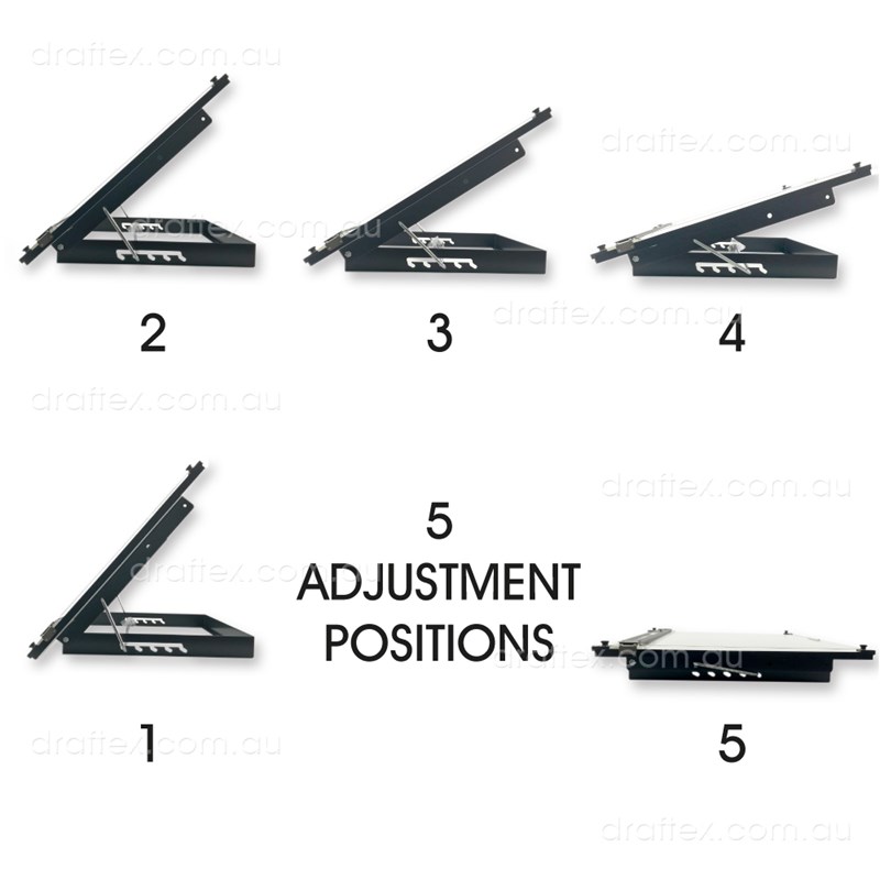 1302 Draftex A2 Desktop Drafting Board Adjustable Stand View 5 Adjustment Positions