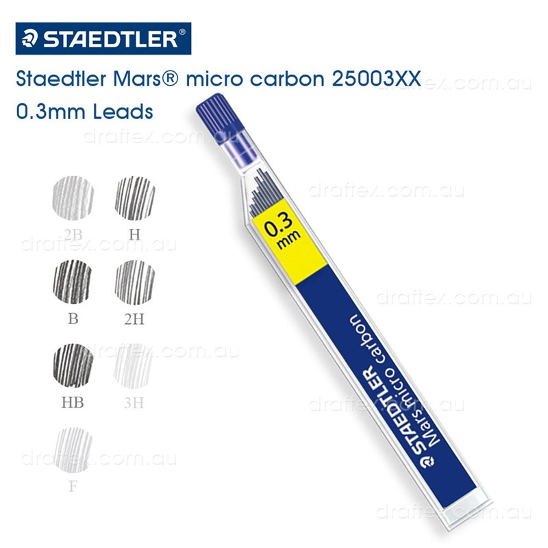 25003Xx Staedtler Mars Micro Carbon 03Mm Leads For Mechanical Pencils