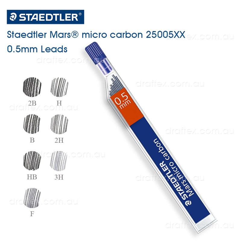25005Xx Staedtler Mars Micro Carbon 05Mm Leads For Mechanical Pencils
