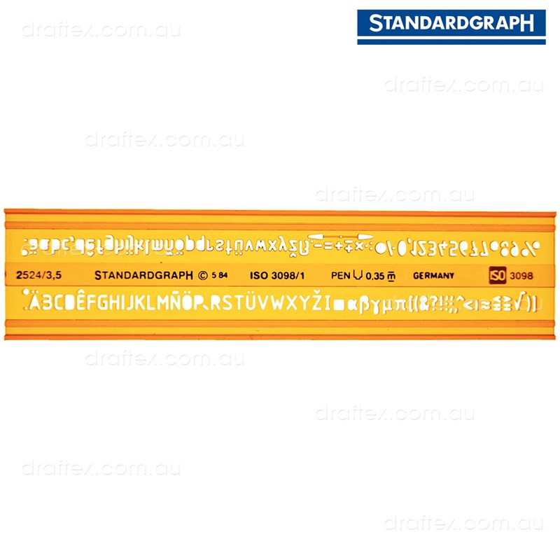 252435 Standardgraph Lettering Stencil 35Mm