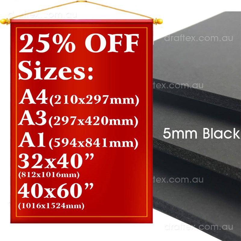 5Mm Black Foam Core Board