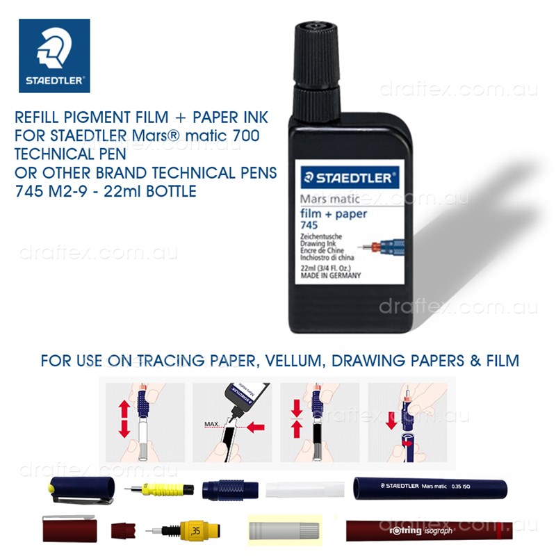 745 M29 Staedtler Mars Matic Drawing Ink For Film Paper 22Ml 2