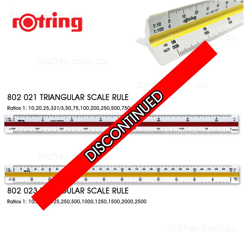 80202X Rotring Triangular Scale Rules