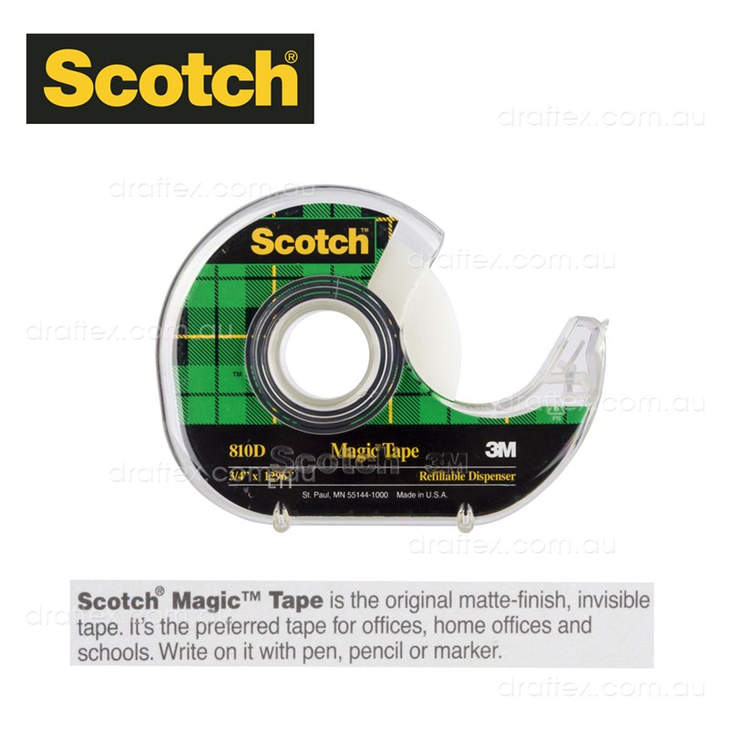 81012D Scotch Magic Tape 12Mm X 33M Dispenser