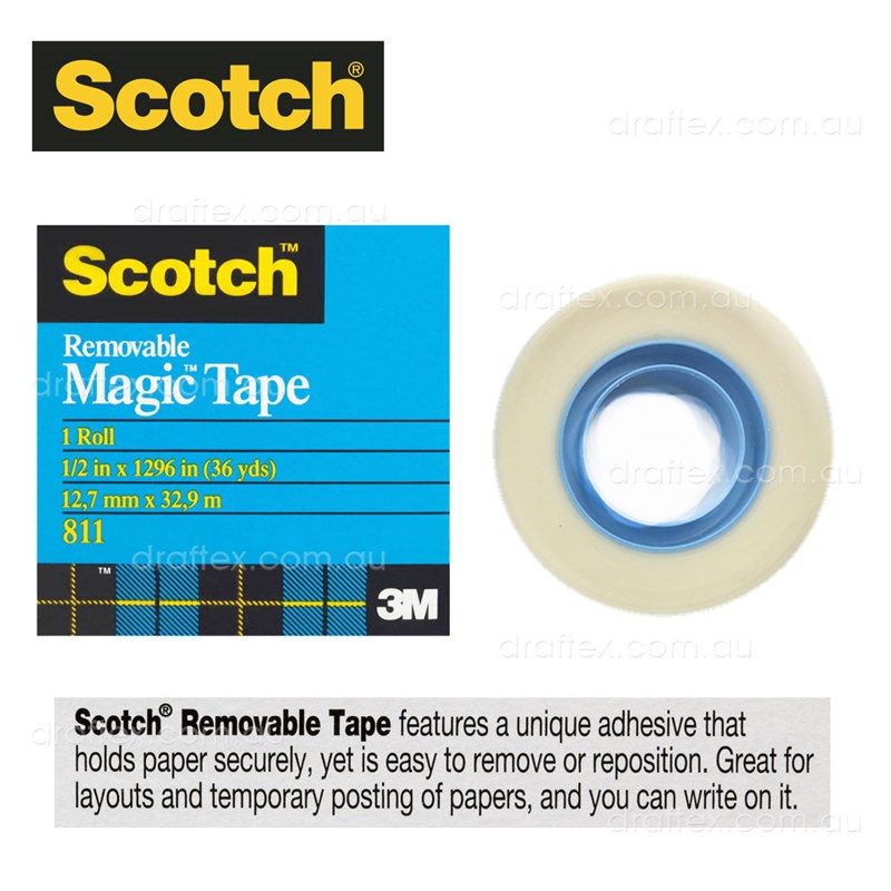 81112Bx Scotch Magic Removable Tape 12Mm X 33M Box