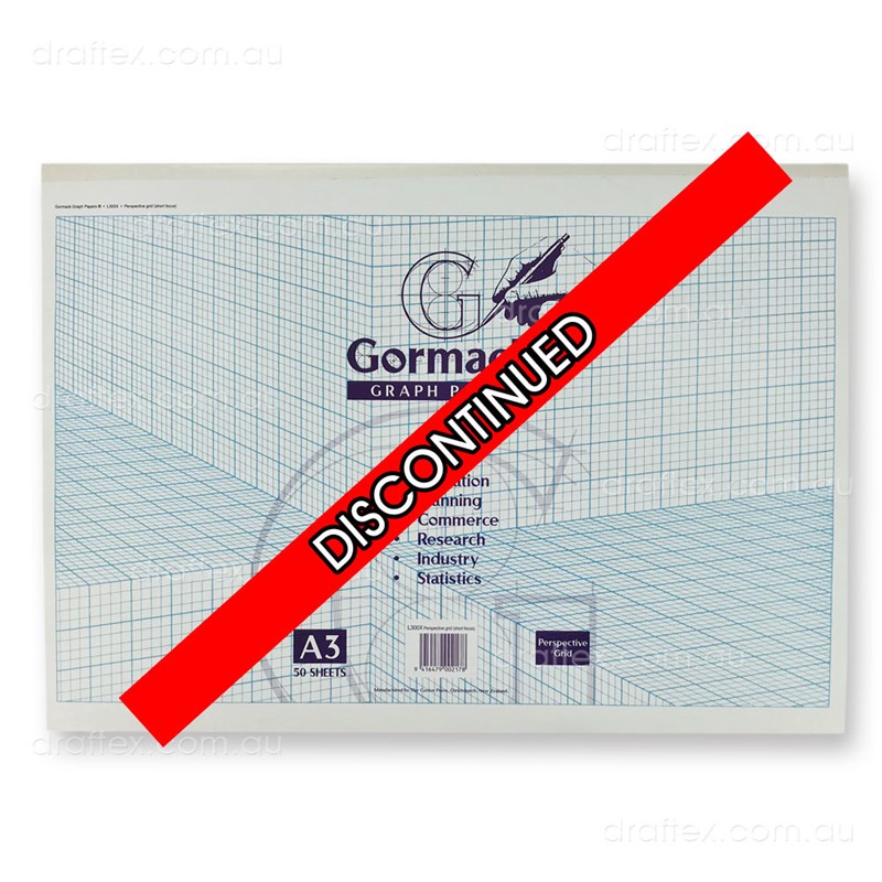 Graphpadl300xa3 Gormack Graph Paper Pad L300x 50 Sheets A3 Perspective Grid