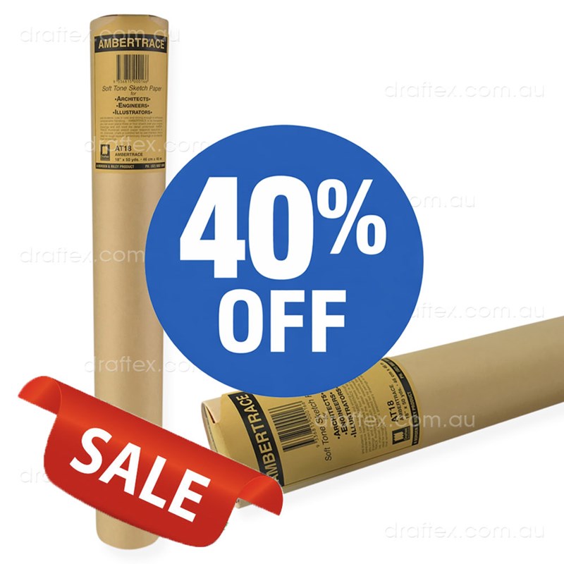 Ambertrace Soft Tone Sketch Paper 27Gsm Roll 40  Off