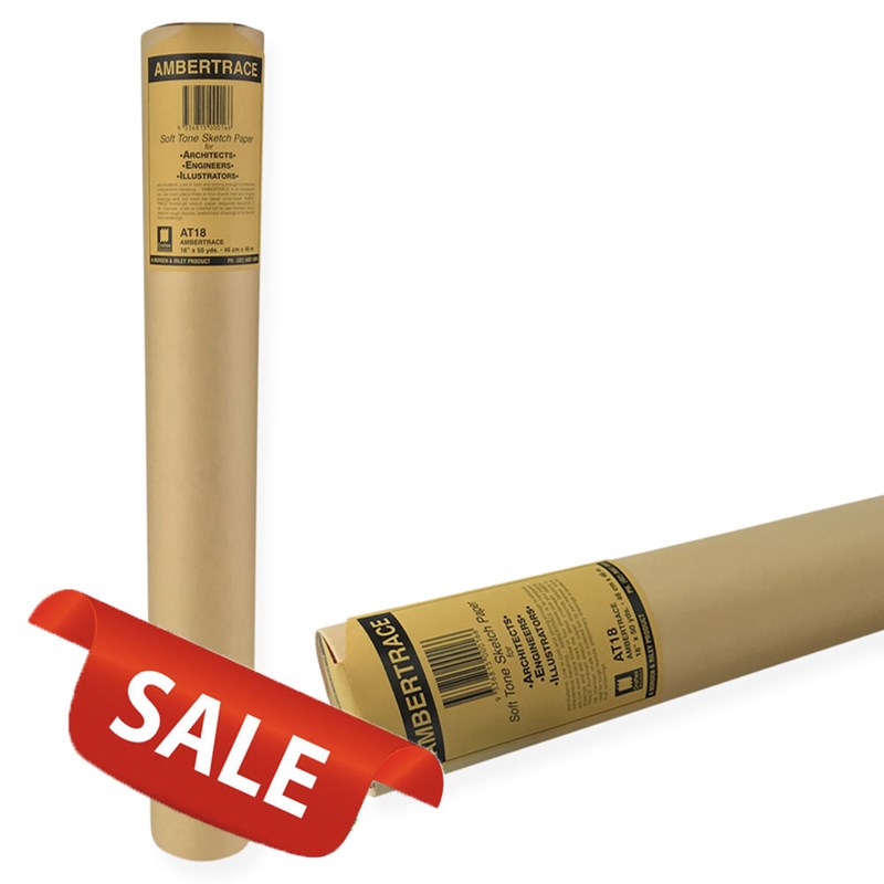 Atxx Draftex Ambertrace Soft Tone Sketch Paper 27Gsm Rolls X 50 Yards On Sale