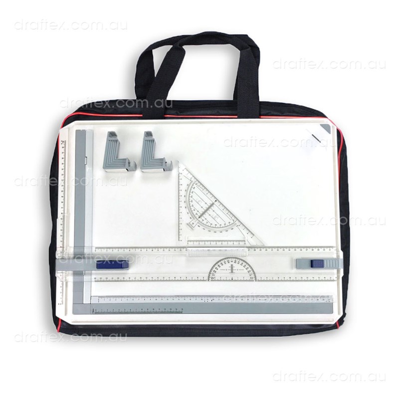 Dba3kitd Draftex A3 Drawing Board Kit Includes Board Set Square Tilters  Kent Carry Bag View 2