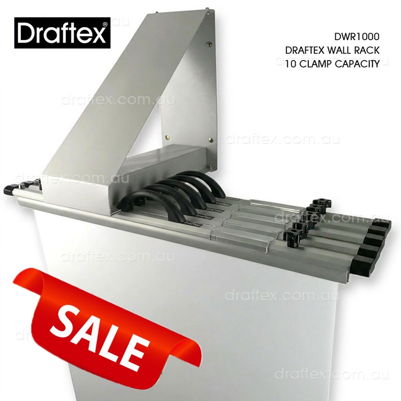 Dwr1000 Draftex Wall Rack 10 Clamp Capacity Pictured With 5 Clamps On Sale