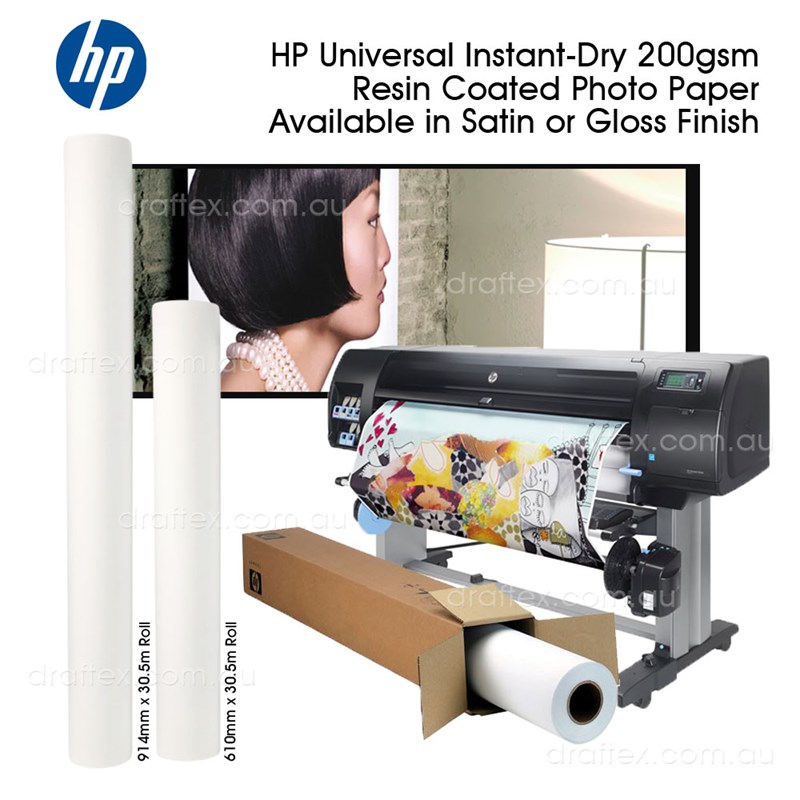 Hp Universal Instant Dry Photo Paper 200Gsm In Satin Or Gloss