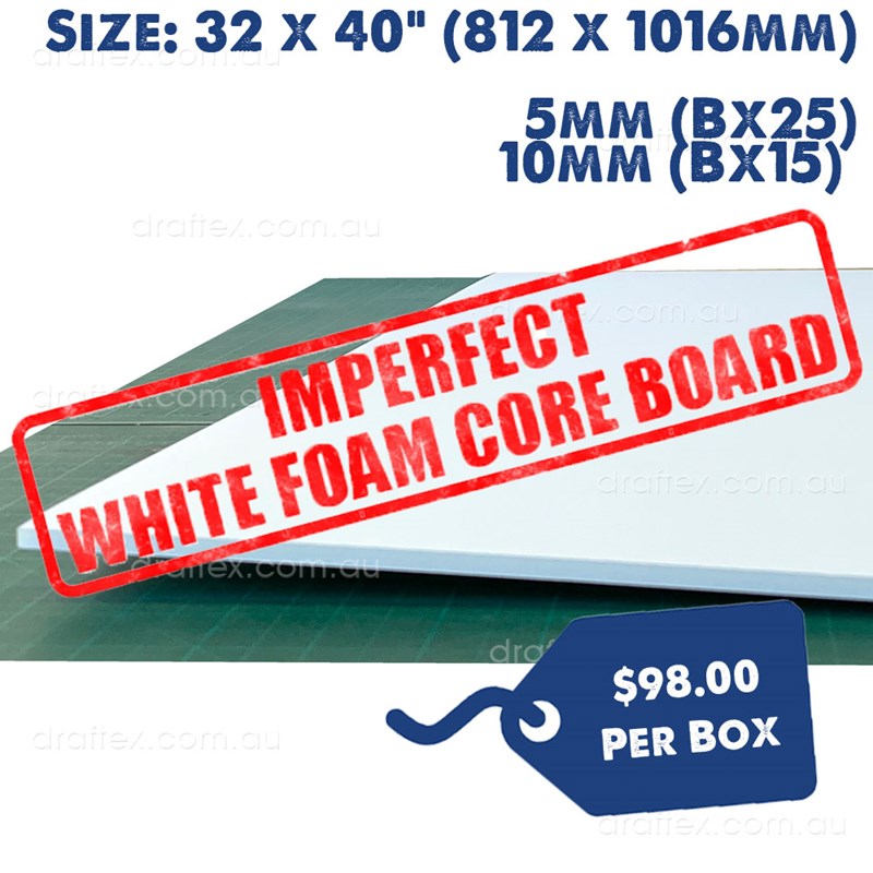 Imperfect 5Mm 10Mm White Foam Core Board 32 X 40 Inch Does Not Lay Flat
