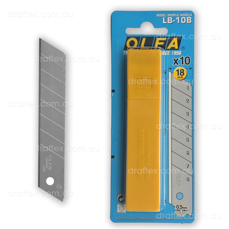 Olfa Lb10b Pack Of 1O Olfa 18Mm Large Snap Off Blades