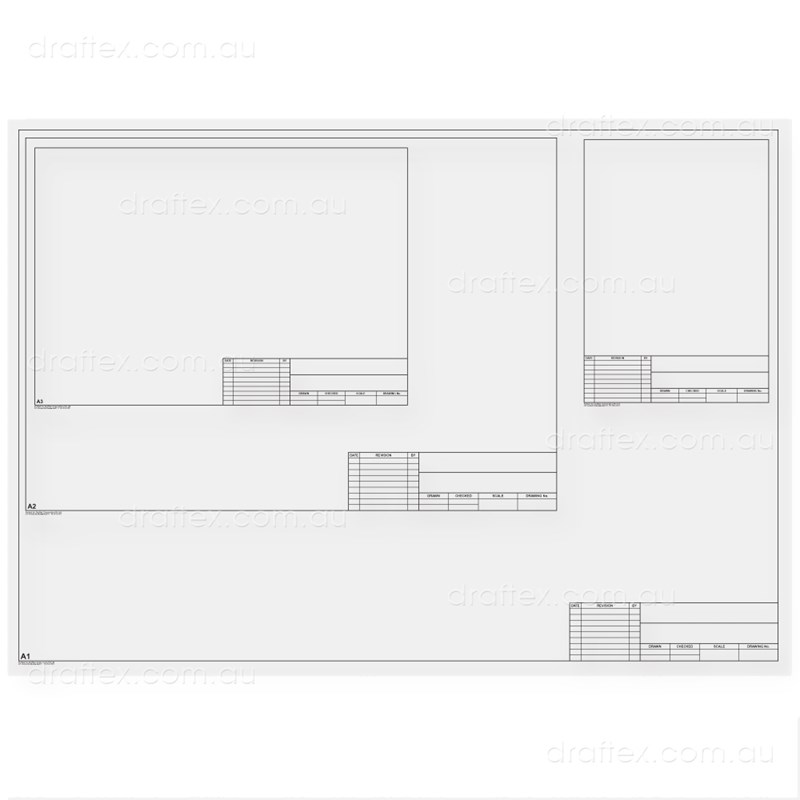 Preptxx Draftex Tracing Paper 112Gsm With Printed Title Block And Border A1 A2 A3 A4