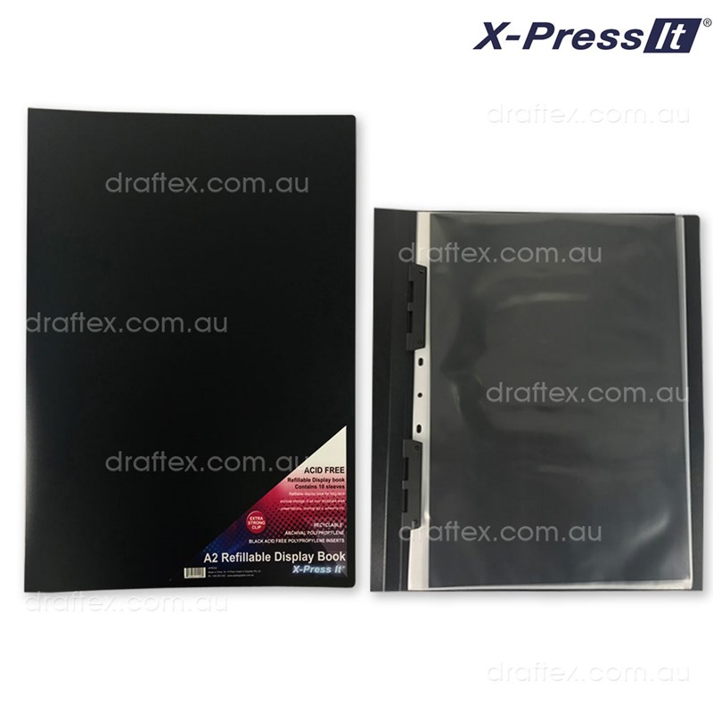 Refilldispa2 Xpress It Refilable Display Book A2 With 10 Sleeves