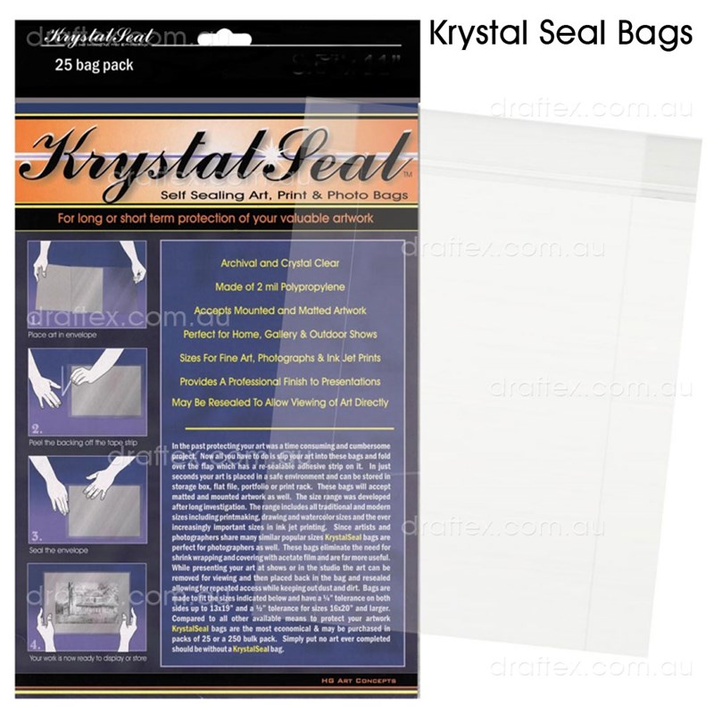 Sealbagax Krystal Seal Bags Available In A4 Or A3 With 25 Bags Per Pack