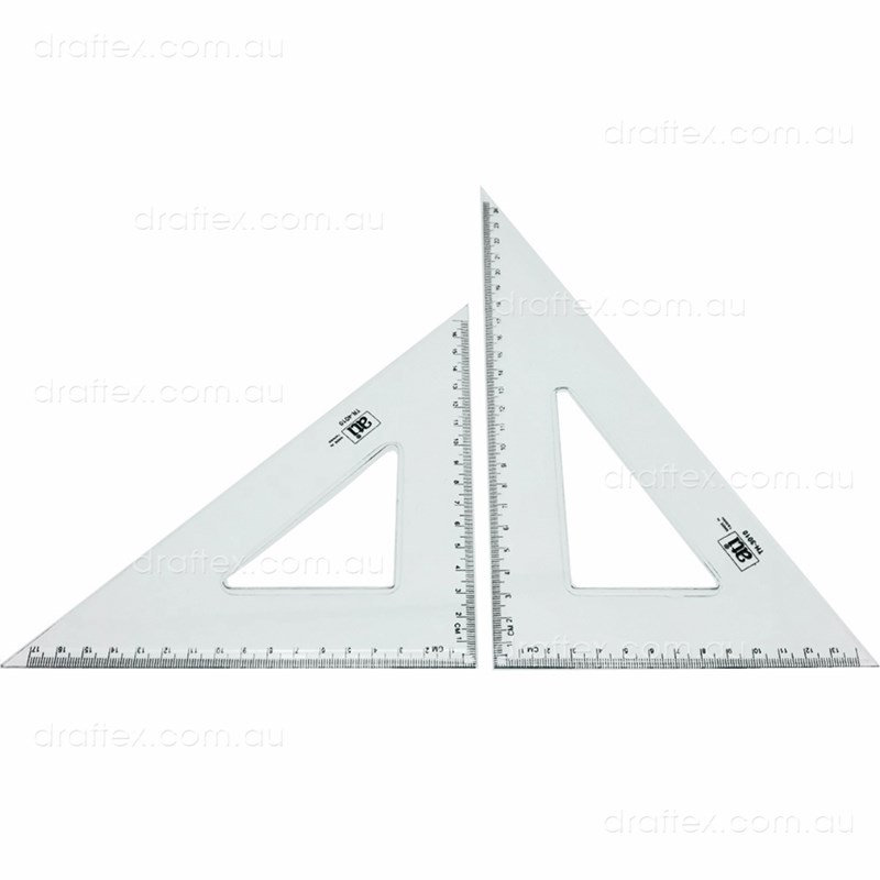 2pcs 30/60 45/90 Degree Geometry Triangle Ruler Drawing Drafting Set Squares  | eBay