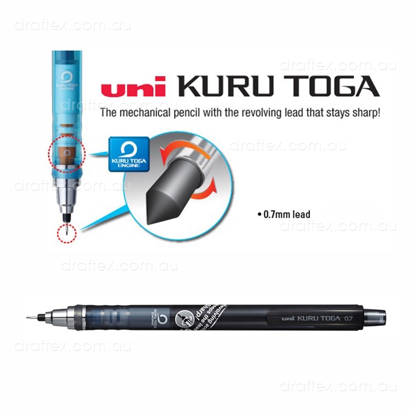 Unikt07ea Uni Kuru Toga Rotating Mechanical Pencil 07Mm