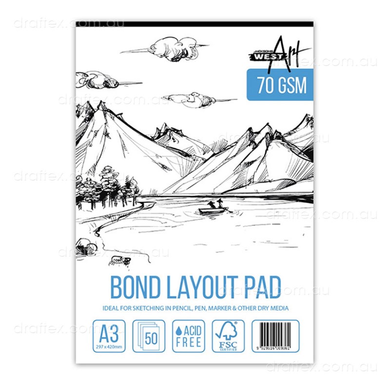 Westart Bond Paper Layout Pads Available In A3 50 Sheets